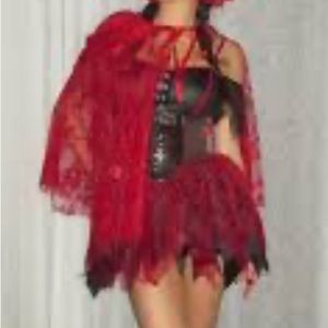 spirit halloween ‘dark red riding hood’ corset dress!
